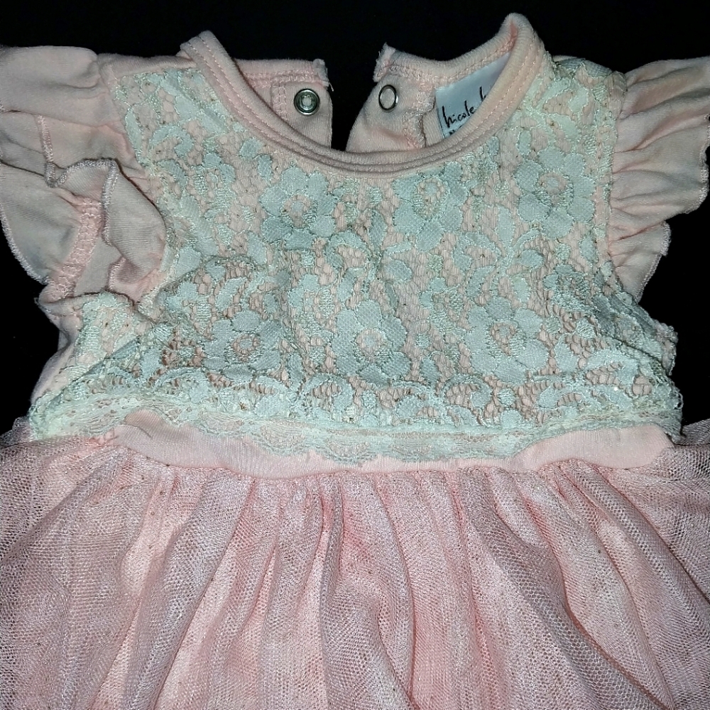 Lace pink infant dress